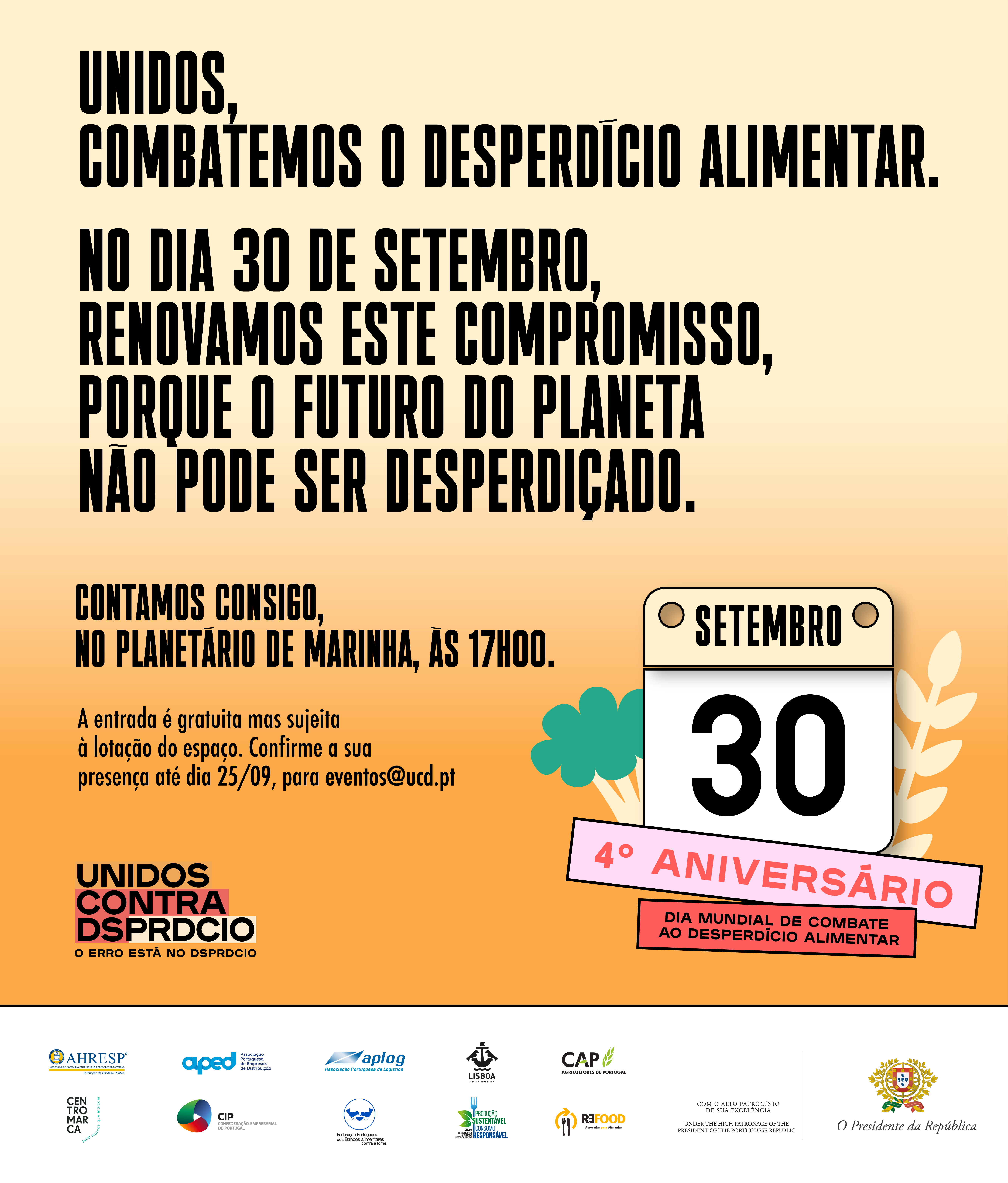 4º aniversário do Movimento Unidos Contra o Desperdício