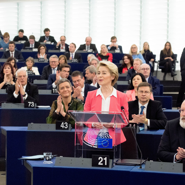 Discurso da presidente eleita Ursula von der Leyen no Parlamento Europeu