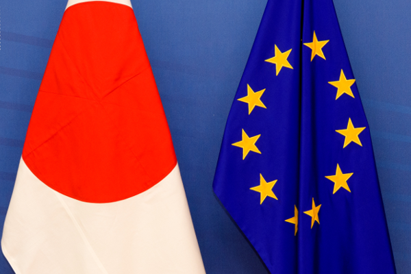 Bandeiras UE-Japão